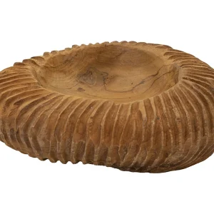 Bruine houten lege zak Ø 32×11 cm