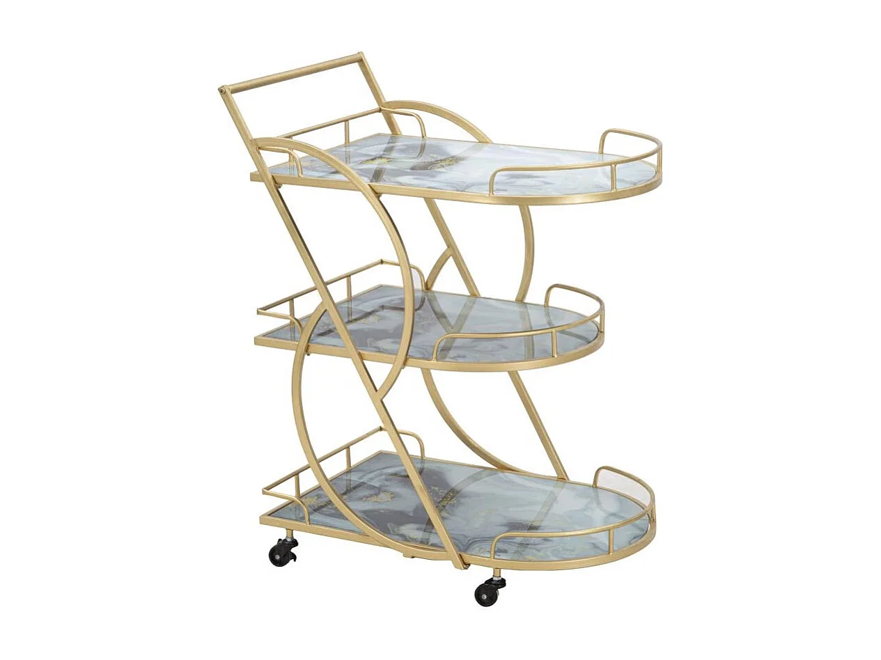 MARMEREN GLAS MIX TROLLEY CM71X45.5X84.5