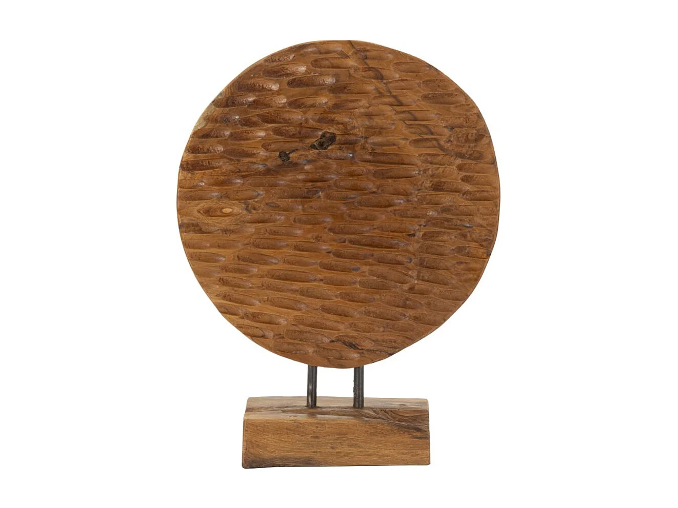 Bruin houten sculptuur 30x15,5x40 cm