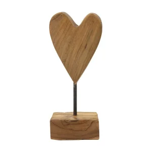 Bruin houten sculptuur 10x10x25 cm Bruin houten sculptuur 10x10x25 cm
