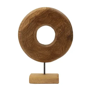 Bruin houten sculptuur 28x10x38 cm Bruin houten sculptuur 28x10x38 cm