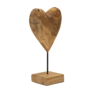 Bruin houten sculptuur 20x12x37 cm Bruin houten sculptuur 20x12x37 cm