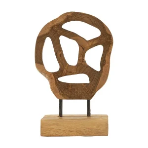 Bruin houten sculptuur 18x10x27 cm Bruin houten sculptuur 18x10x27 cm