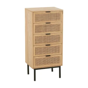 Chiffonier 1 deur 1 lade massief grenen wit en sepia Caly