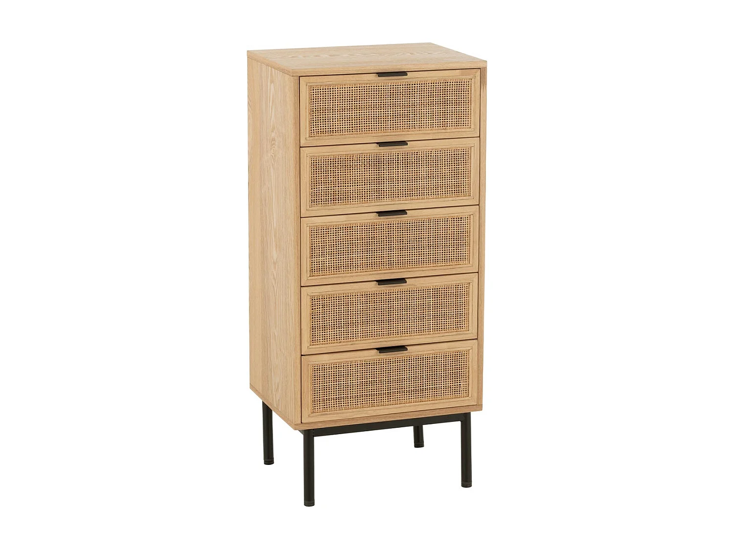 Chiffonier 1 deur 1 lade massief grenen wit en sepia Caly