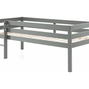 Cama Meia Altura Base Ripas PETITSMEUBLES Cinzento (90×200)