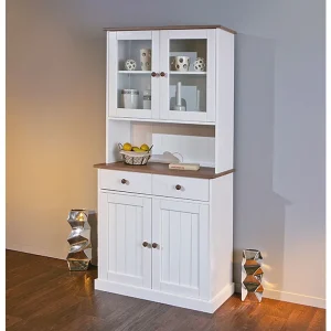 Campanou massief grenen en wit 4-deurs dressoir 90 cm