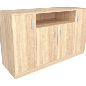 Commode Remi, 4 Deuren, Sonoma eiken, 135 x 50 x 80 cm Commode Remi, 4 Deuren, Sonoma eiken, 135 x 50 x 80 cm