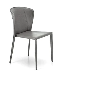 Break Chaise simili cuir gris 4 pcs Break Chaise simili cuir gris 4 pcs