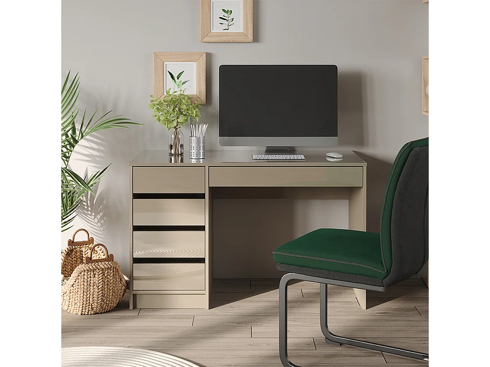 Bureau grijs hoogglans 55x120x75 sherry