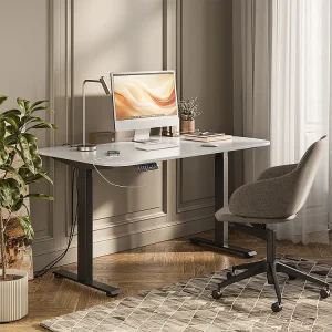 Bureau zwart/wit 140x80x120 elevate
