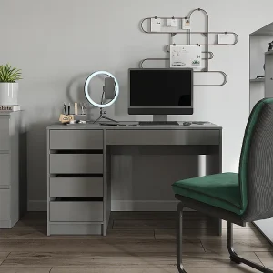Bureau hoogglans grijs 55x120x75 sherry