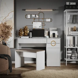 Bureau wit hoogglans 115x55x76.4 adela