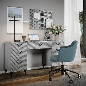 Bureau grijs 150x45x78.1 anett