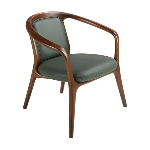 Donkergroene kunstleren fauteuil 5181 ANGEL CERDA