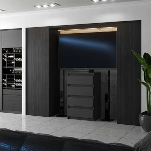Commode met 4 lades Matgrijs 60 cm – Tv-meubel voor woonkamer of slaapkamer Commode met 4 lades Matgrijs 60 cm – Tv-meubel voor woonkamer of slaapkamer
