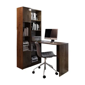 Bureau B-1 met kast donker essenhout Bureau B-1 met kast donker essenhout
