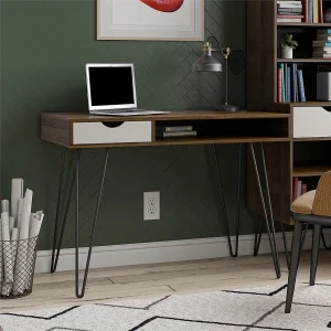 Concord | Bureau met 1 lade in effet eiken bruin Concord | Bureau met 1 lade in effet eiken bruin