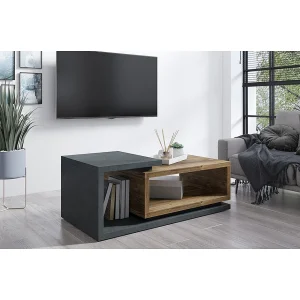 Salontafel design collectie BERGAMO. Kleur grijs en donker eiken. Designstijl Salontafel design collectie BERGAMO. Kleur grijs en donker eiken. Designstijl