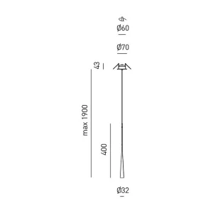 Dafne – Suspension LED noire 7W 3000K IP20 – Plafonnier LED design minimaliste en aluminium – Alimentation incluse – Max L. 190cm Dafne – Suspension LED noire 7W 3000K IP20 – Plafonnier LED design minimaliste en aluminium – Alimentation incluse – Max L. 190cm