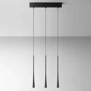 Dafne – Suspension noire 16,5W lumière chaude 3000K IP20 – Plafonnier LED 3 lumières – aluminium blanc satiné Dafne – Suspension noire 16,5W lumière chaude 3000K IP20 – Plafonnier LED 3 lumières – aluminium blanc satiné