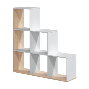 Dmora Boekenplank Cincinnati 28x108x110h cm Wit 5 Planken Vrijstaand, Bibliotheek Schapdraagkracht 4