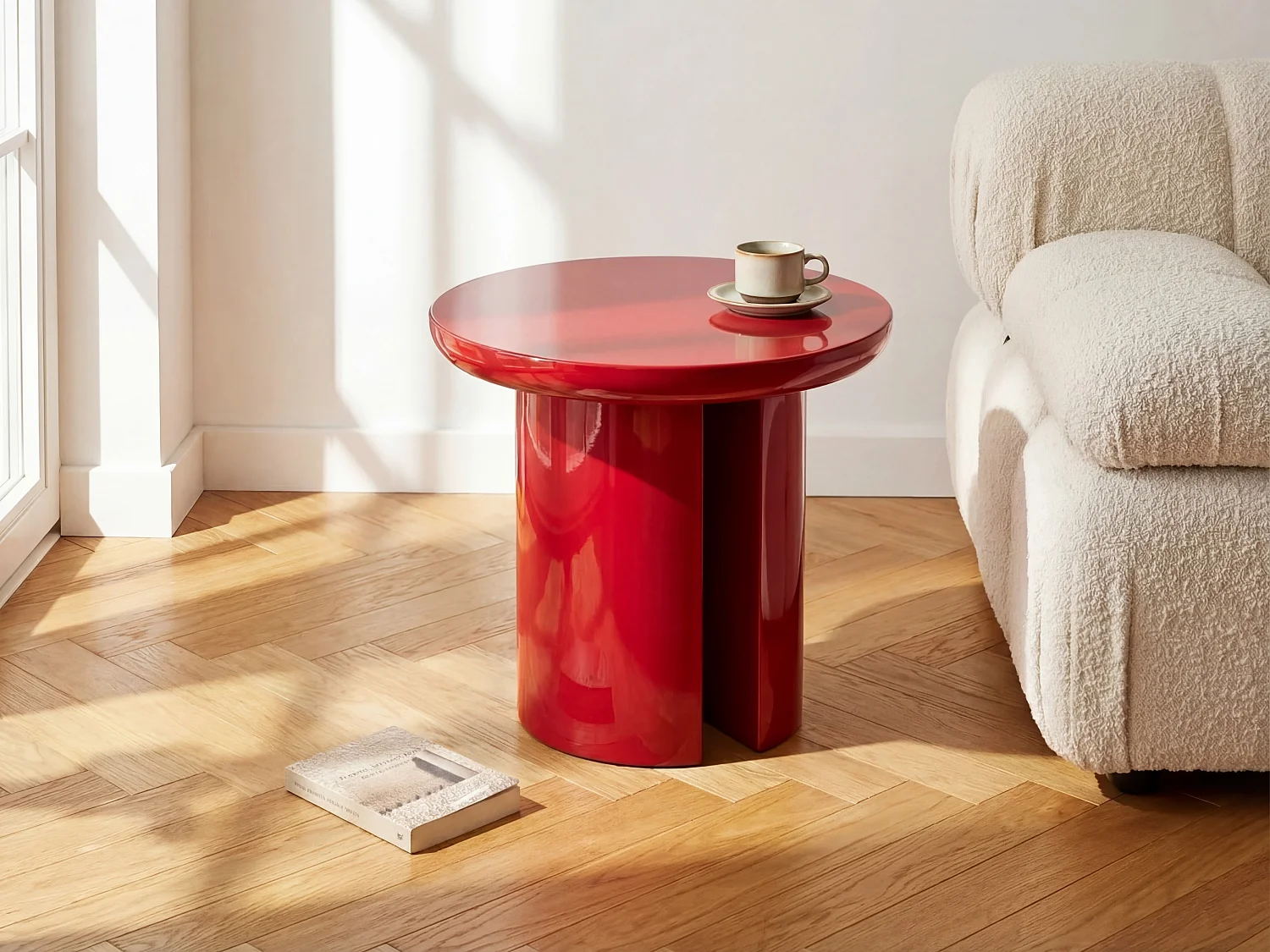 Bijzettafel van MDF - Rood gelakt - DERLALI