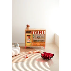 Commode 2 deuren 2 laden kleur eiken en winkelprint Commode 2 deuren 2 laden kleur eiken en winkelprint