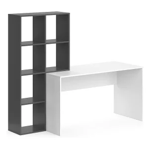 Bureau wit/antraciet 166.8x59x143 mara Bureau wit/antraciet 166.8x59x143 mara