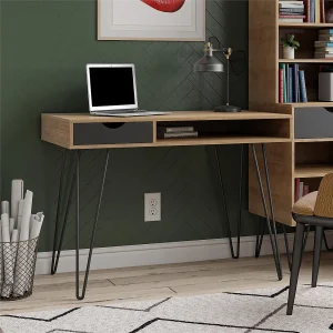 Concord | Bureau met 1 lade in effet hout natuur Concord | Bureau met 1 lade in effet hout natuur