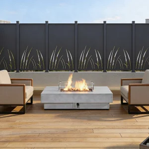 Te plaatsen aluminium hekwerk met plantenmotief startkit H164 x B118 cm Antraciet BRAMENO Te plaatsen aluminium hekwerk met plantenmotief startkit H164 x B118 cm Antraciet BRAMENO