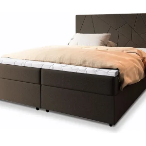 Boxspringbed MADO 160×200 cm Set met hoofdbord, bedbodem en matras, Bruin Boxspringbed MADO 160×200 cm Set met hoofdbord, bedbodem en matras, Bruin