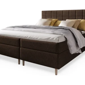 Boxspringbed IBIZA 160×200 cm Set met hoofdbord, bedbodem en matras, Bruin Boxspringbed IBIZA 160×200 cm Set met hoofdbord, bedbodem en matras, Bruin