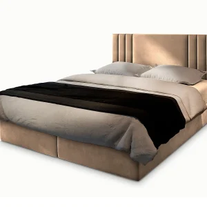 Boxspringbed BRES 180×200 cm Set met hoofdbord, bedbodem en matras, Beige Boxspringbed BRES 180×200 cm Set met hoofdbord, bedbodem en matras, Beige