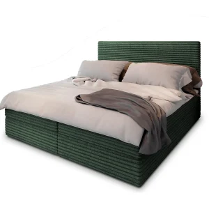 Boxspringbed PISA 160×200 cm Set met hoofdbord, bedbodem en matras, Dennengroen Boxspringbed PISA 160×200 cm Set met hoofdbord, bedbodem en matras, Dennengroen