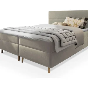 Boxspringbed SANTA 160×200 cm Set met hoofdbord, bedbodem en matras, Beige Boxspringbed SANTA 160×200 cm Set met hoofdbord, bedbodem en matras, Beige