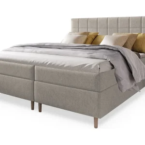 Boxspringbed IBIZA 140×200 cm Set met hoofdbord, bedbodem en matras, Beige Boxspringbed IBIZA 140×200 cm Set met hoofdbord, bedbodem en matras, Beige