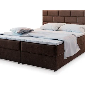 Boxspringbed KERLO 140×200 cm Set met hoofdbord, bedbodem en matras, Bruin Boxspringbed KERLO 140×200 cm Set met hoofdbord, bedbodem en matras, Bruin