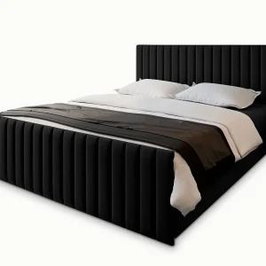 Boxspringbed ARION 180×200 cm Set met hoofdbord, bedbodem en matras, Zwart