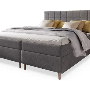 Boxspringbed IBIZA 140×200 cm Set met hoofdbord, bedbodem en matras, Lichtgrijs Boxspringbed IBIZA 140×200 cm Set met hoofdbord, bedbodem en matras, Lichtgrijs