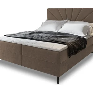 Boxspringbed MURI 160×200 cm Set met hoofdbord, bedbodem en matras, Bruin Boxspringbed MURI 160×200 cm Set met hoofdbord, bedbodem en matras, Bruin