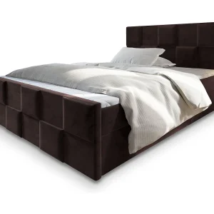 Boxspringbed MONA 180×200 cm Set met hoofdbord, bedbodem en matras, Bruin Boxspringbed MONA 180×200 cm Set met hoofdbord, bedbodem en matras, Bruin