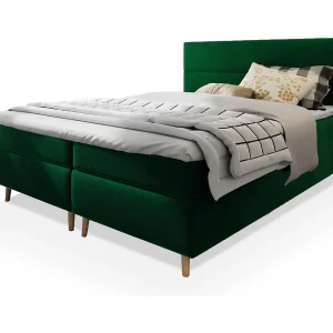 Boxspringbed SANTA 180×200 cm Set met hoofdbord, bedbodem en matras, Dennengroen Boxspringbed SANTA 180×200 cm Set met hoofdbord, bedbodem en matras, Dennengroen