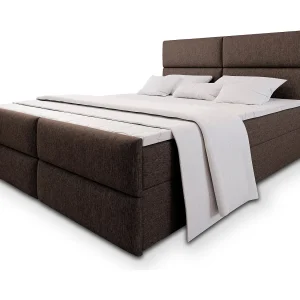 Boxspringbed MULEN 160×200 cm Set met hoofdbord, bedbodem en matras, Bruin Boxspringbed MULEN 160×200 cm Set met hoofdbord, bedbodem en matras, Bruin