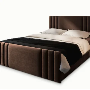 Boxspringbed KANES 180×200 cm Set met hoofdbord, bedbodem en matras, Bruin Boxspringbed KANES 180×200 cm Set met hoofdbord, bedbodem en matras, Bruin
