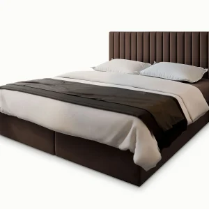 Boxspringbed BRESEL 160×200 cm Set met hoofdbord, bedbodem en matras, Bruin Boxspringbed BRESEL 160×200 cm Set met hoofdbord, bedbodem en matras, Bruin