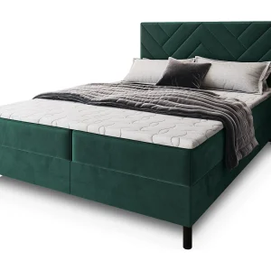 Boxspringbed ROKIS 180×200 cm Set met hoofdbord, bedbodem en matras, Dennengroen Boxspringbed ROKIS 180×200 cm Set met hoofdbord, bedbodem en matras, Dennengroen