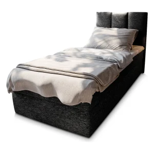 Boxspringbed MERIL 80×200 cm Set met hoofdbord, bedbodem en matras, Zwart Boxspringbed MERIL 80×200 cm Set met hoofdbord, bedbodem en matras, Zwart