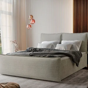 Boxspringbed MONTA 140×200 cm Set met hoofdbord, bedbodem en matras, Crème
