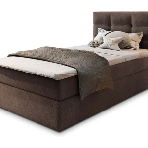 Boxspringbed GLOS 100×200 cm Set met hoofdbord, bedbodem en matras, Bruin Boxspringbed GLOS 100×200 cm Set met hoofdbord, bedbodem en matras, Bruin